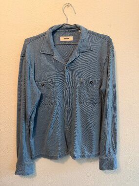 Buck Mason Chambray Knit Naval Utility Shirt - Small